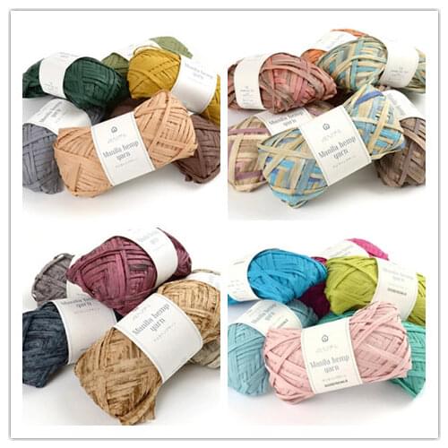 Japan Marchen-Art Manila Hemp yarn Cotton hemp grass RAFFIA Lafite grass thread Woven hat 20g/roll=50meters