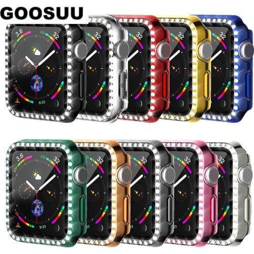 Full Screen Edge Protector Color Bumper Cover For Apple Watch 6 5 4 3 2 40MM 44MM Case For iWatch SE 42MM 360 protective Luxury