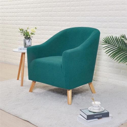 Jacquard Tub Armchair Cover Polar Fleece Club Sofa Cover Stretch Sofa Covers Coffee Bar Arc Couch Slipcovers Furniture Protector