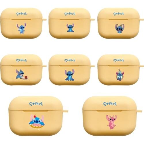 Yellow Silicone Case for AirPods Pro Bluetooth EarPods Cover Stitch Singing