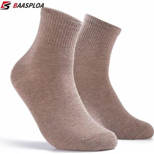Baasploa Womens Running Socks Anti-slip Breathable Solid Knitting Cotton Socks Outdoor Fitness Basketball Sports Socks 2021