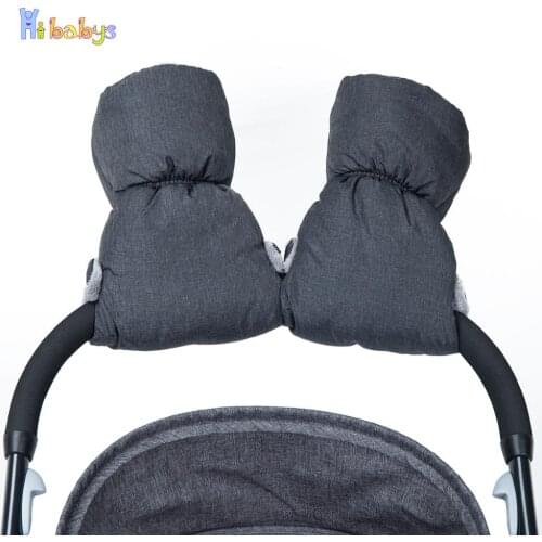 Winter Stroller Gloves Windproof Hand Muff Glove Cart For Mom Warm Thick Plush Hand Cover Baby Stroller Accessories Gloves