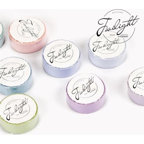12 Color Soft Color Paper Washi Tape 15mm*8m Pure Masking Tapes Decorative Stickers DIY Stationery School Supplies