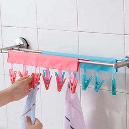 1 pcs Portable Folding Hanger Multifunctional Hanging Clothes Sock Towel Clip Hanger For Travel Foldable Closet Organizer