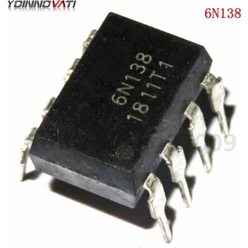 10PCS 6N138 DIP8 High speed optocoupler HG Photodarlington New original