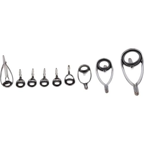 18pcs Durable Fishing Rod Guides Line Rod Replacement Repair Kit Rings