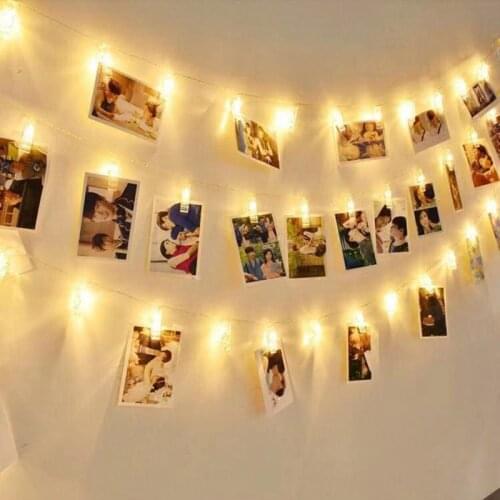 3m LED String lights Card Photo Clip Holder Fairy Garland For Christmas New Year Birthday Wedding Party Decoration lamp Deco