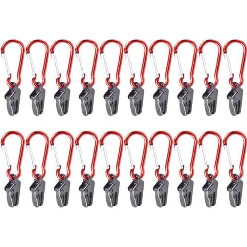 5pcs/10pcs/20pcs Hook Plastic Tent Clips Outdoor Windproof Clamp Set Buckle Awning Tarp Fixed Outdoor Mini Black Hangers