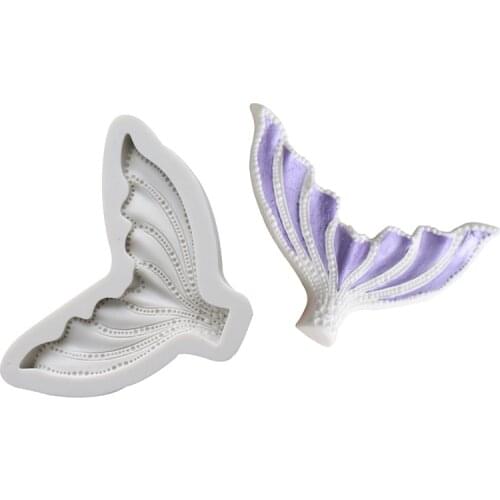 Large size Mermaid Tail Silicone Mold Fondant Mold For Cake Decorating Tools DIY Baking Chocolate Candy Gumpaste Cake Mould