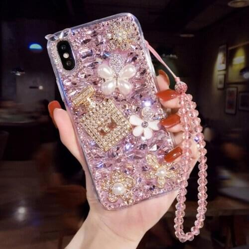For Huawei P9 P10 P20 P30 Mate 9 20 20 X 30 Pro Case Bling Rhinestone Diamond Crystal Cover