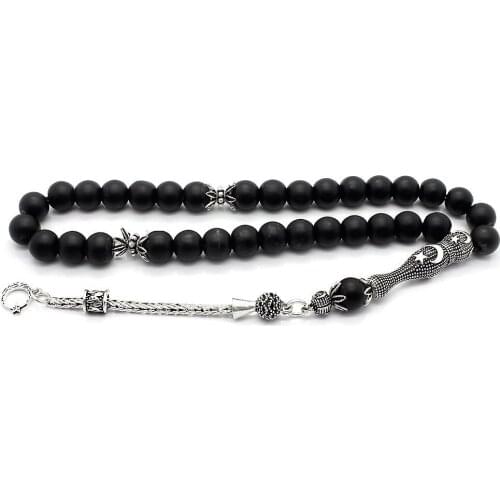 925 sterling Silver the Moon the stars Model Onix Stone Rosary