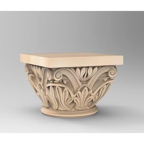 Decorative Chapiter decor 3d model STL relief for cnc 3D printers stl relief artcam vectric aspire