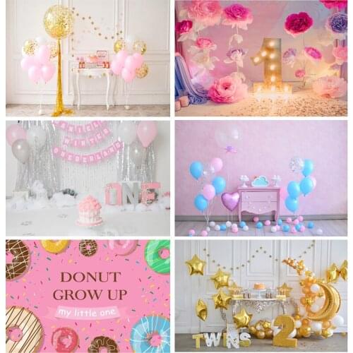 Children Birthday Photography Backdrops 1st Baby Shower Newborn Portrait Photo Background Party Studio Photocalls 21519 HT-10