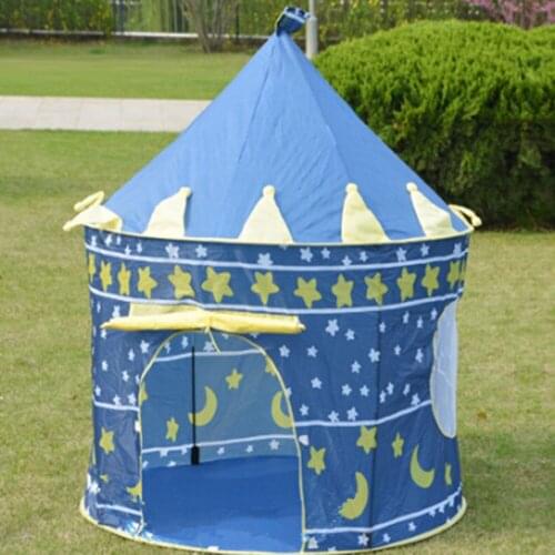 Play Tent Portable Foldable Tipi Prince Folding Tent Children Boy Cubby Play House Kids Gifts Outdoor Toy Tents Castle