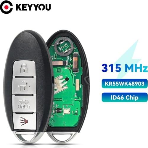 KEYYOU Remote Car Key For Nissan Altima Teana Maxima MURANO For Infiniti G25 G35 Q60 FX35 FX37 QX70 FX50 315Mhz KR55WK48903