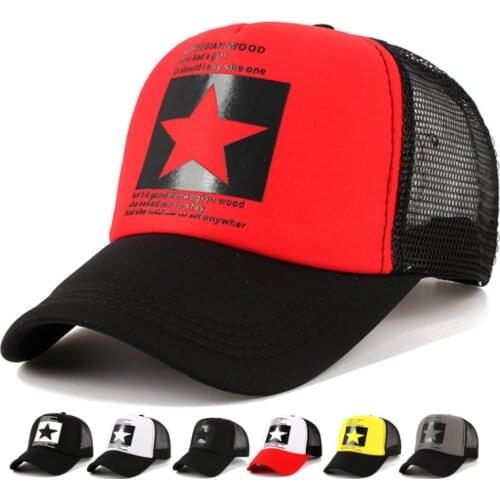 Summer Baseball Cap for Men Women Printed Hip Hop Breathable Mesh Brand Dad Hat Female Net Snapback Trucker Caps Dropshipping