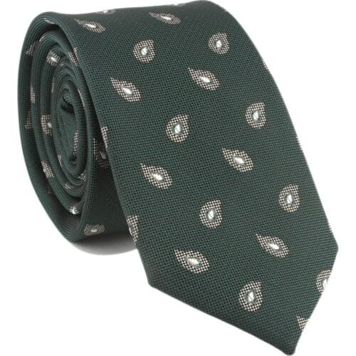 Linbaiway 6cm Slim Ties for Mens Polyester Neck Tie Jacquard Cashew Flower Dress Narrow Skinny Cravate Necktie Custom LOGO