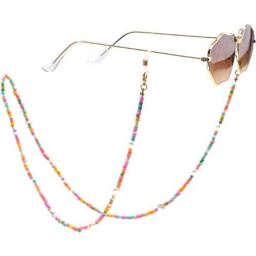 Fashion 7 Colour Measle Butterfly Glasses chain Womens Sunglasses Alloy Tassel Non-slip Eyeglass Jewelry For Girls