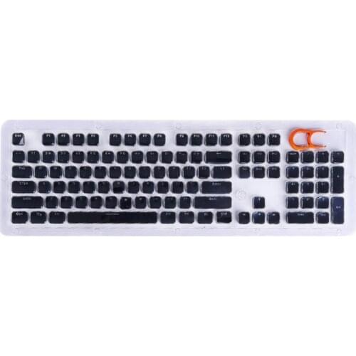 104 Keys Layout Low Profile Keycaps Backlit Crystal Edge for Mechanical Keyboard