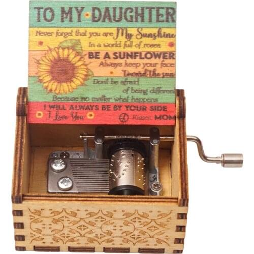 New handcranked music box, you are my sun theme song \Love Dad, Love Mom, Love Daughter, Love Wife\ Christmas Gift Birthday Gift
