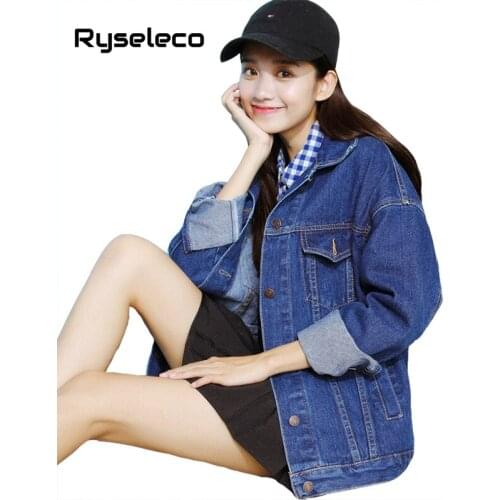 Женские синие куртки Ryseleco China At AliExpress