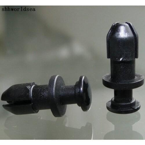 Shhworldsea Nylon Black Push-Type Retainer Auto Interior Clip Fastener Push Type Rivet Retainer Bumper Fender Fixed Clamp
