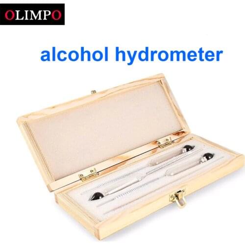 Alcoholometer Alcohol Meter Meter Measuring Alcohol Instrument Concentration Meter Whisky Vodka with Wooden box