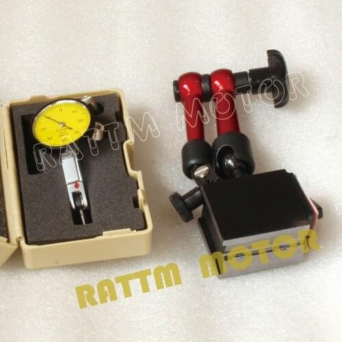 Dial indicator 0-0.8mm/0.01mm with mini magnetic stand Table Block 350mm
