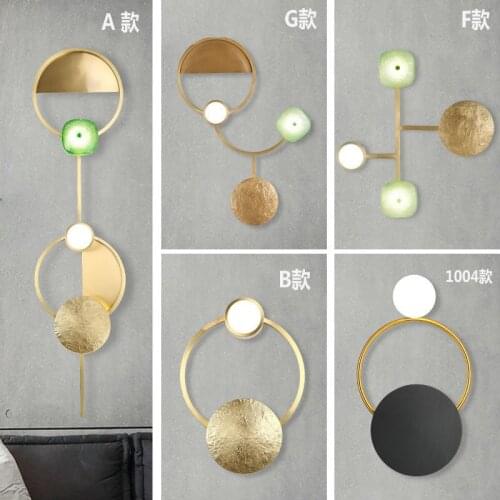Light Luxurious Post Modern Full Copper Wall Lamp Designer Competitive Products A Living Room Study Exhibition Room Guest Room