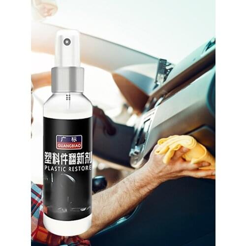 Car Interior Parts Plastic Wax Retreading Agent Renewed Plastic Restorer Maintenance Agent Polish For Car Plastic Renovator