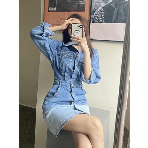 Модные джинсовые платья YUCHENGWANGZAI China At AliExpress