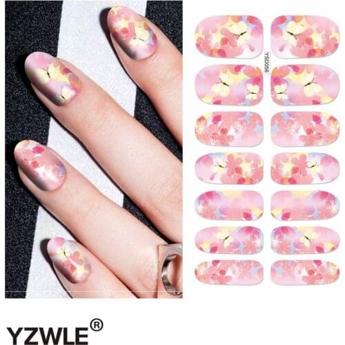 YZWLE 1 Sheet Water Transfer Nails Art Sticker Manicure Decor Tool Cover Nail Wrap Decal (YSD056)