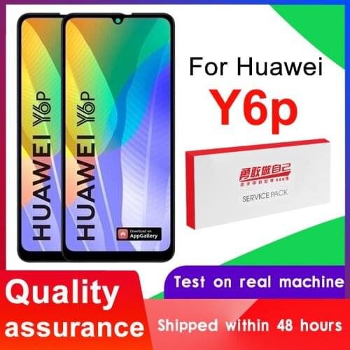100% Tested 6.3'' For Huawei Y6P LCD Display Touch Screen Digitizer Assembly For Huawei Y6P MED-LX9 MED-LX9N Model