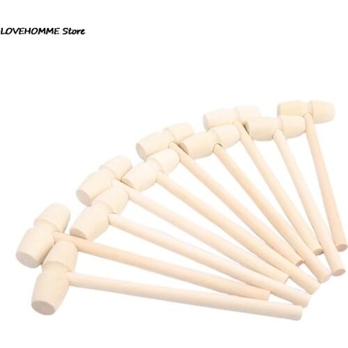 1/2/3/5/10Pcs Wooden Hammer Houten Hammer Mallet Hammer Carving Tool Lederen Craft Sieraden Maken Hammer Tool
