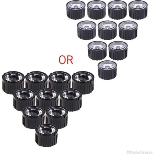 10 Pcs 5/15/30/45/60/90/120 Degree Lens Reflector Collimator w/ Holder For 1-5W LED J22 21 Dropshipping