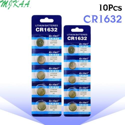 10pcs/pack CR1632 Button Batteries LM1632 BR1632 ECR1632 Cell Coin Lithium Battery 3V CR 1632 For Watch Electronic Toy Remote
