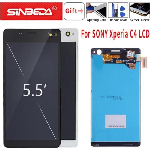 5.5" Original For SONY Xperia C4 LCD E5303 E5306 E5333 E5353 Module LCD Display Touch Screen Digitizer With Frame Replacement