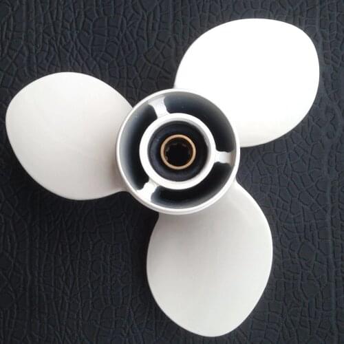 Free shipping 9 1/4x11 for YAMAHA 8 tooth spine aluminium propeller propellers 15hp propellers 9.9 hp propellers