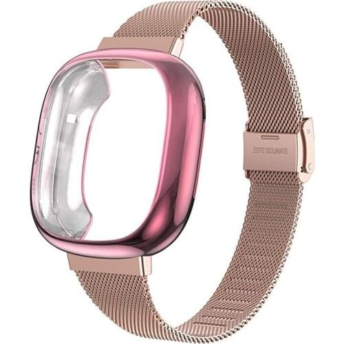 TPU Case + Strap For Fitbit Versa 2 Fitbit Versa 3 band Sense Lite Band For Metal Bracelet For Versa Watch Accessories