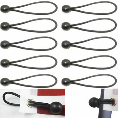 Flag Pole Clip Ball Flag Bungee Ties to attach Windsocks Hanging & Flag to Poles