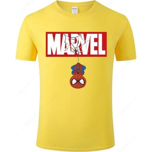 Marvel T shirt Men Women Cotton Tee Funny Spiderman Print T-Shirt Summer Fashion Cool Camisetas Hombre Streetwear Clothing J92