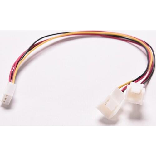 15cm 3pin to 3pin 1 to 2 spliter 3 Pin PC Computer Case Fan Power Y Splitter Cable Lead 1 Female to 2 Male Motherboard Connector