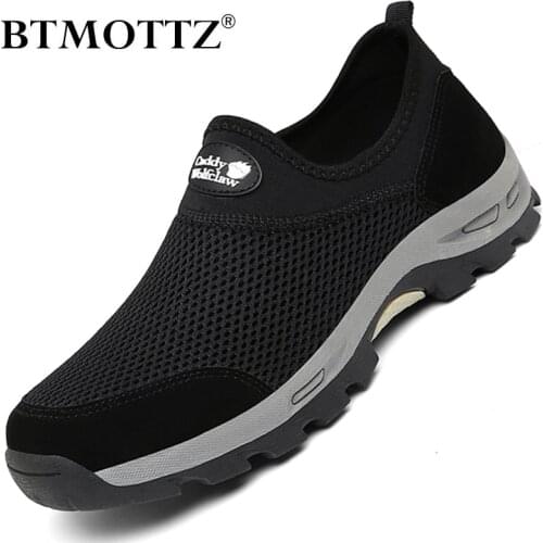 Summer Men Casual Shoes Men Comfortable Sneakers Breathable Outdoor Walking Treking Shoes Slip-On Mens Trainers Zapatos Hombre