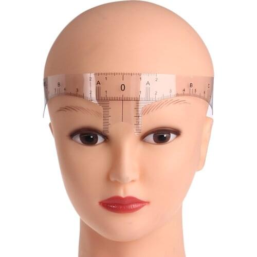 2PC Reusable Semi Permanent Eyebrow Ruler Eye Brow Measure Tool Eyebrow Guide Ruler Microblading Calliper Stencil Makeup