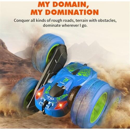 2.4G Rc Car 4WD LED light 360 Degree Flip Stunt Drift Deformation Buggy Car Rock Crawler Roll Remote Control Car RTR Toys Gifts