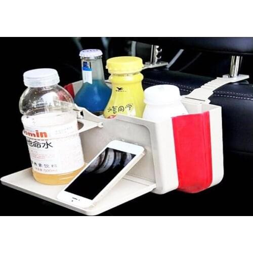 Multifunction Car Trash Bag Storage Hanging Folding Storage Box Umbrella Creative Plate Cup holder organization Auto Accessories