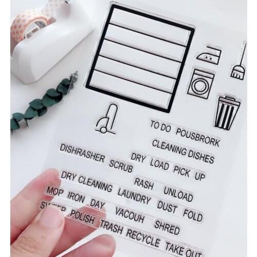 NEW English Life Signs Transparent Clear Stamps / Silicone Seals for DIY Scrapbooking Photo Album/Card Making