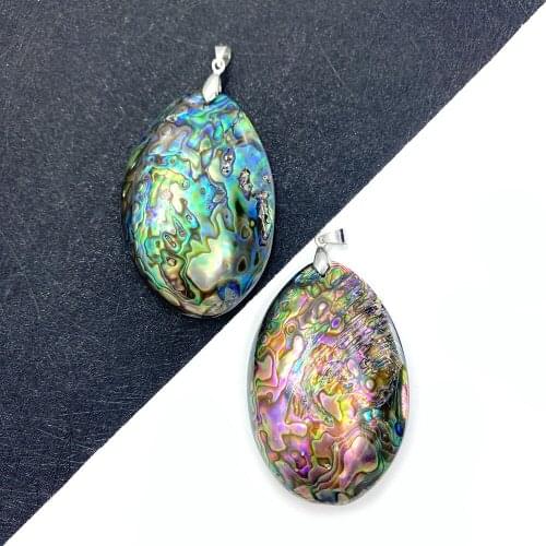 Natural Shell Pendant Oval Shape Specifications Can Make DIY Necklaces, Exquisite Jewelry, High-end Fashion Size 37x56mm