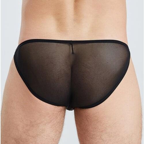 Perspective Thongs Men Sexy Underwear Jockstraps G string Men Lingerie Bedtime Underpant Gay Panties Sheer Mini Briefs Bikini A5