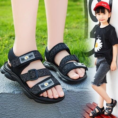 Girls Sandals 2021 Summer Student Casual Princess Sandals Big Children Fashion Cute Beach Shoes